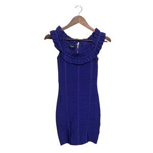 Vintage‎ bebe Women’s Dress Bandage Mini Cobalt Blue X-S Sleeveless Bodycon Y2K